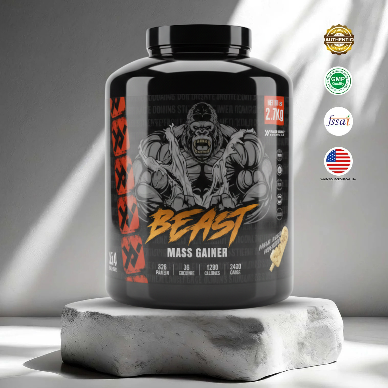 BEAST Mass Gainer – Chocolate Monster | 2.7kg Jar (54 Servings)