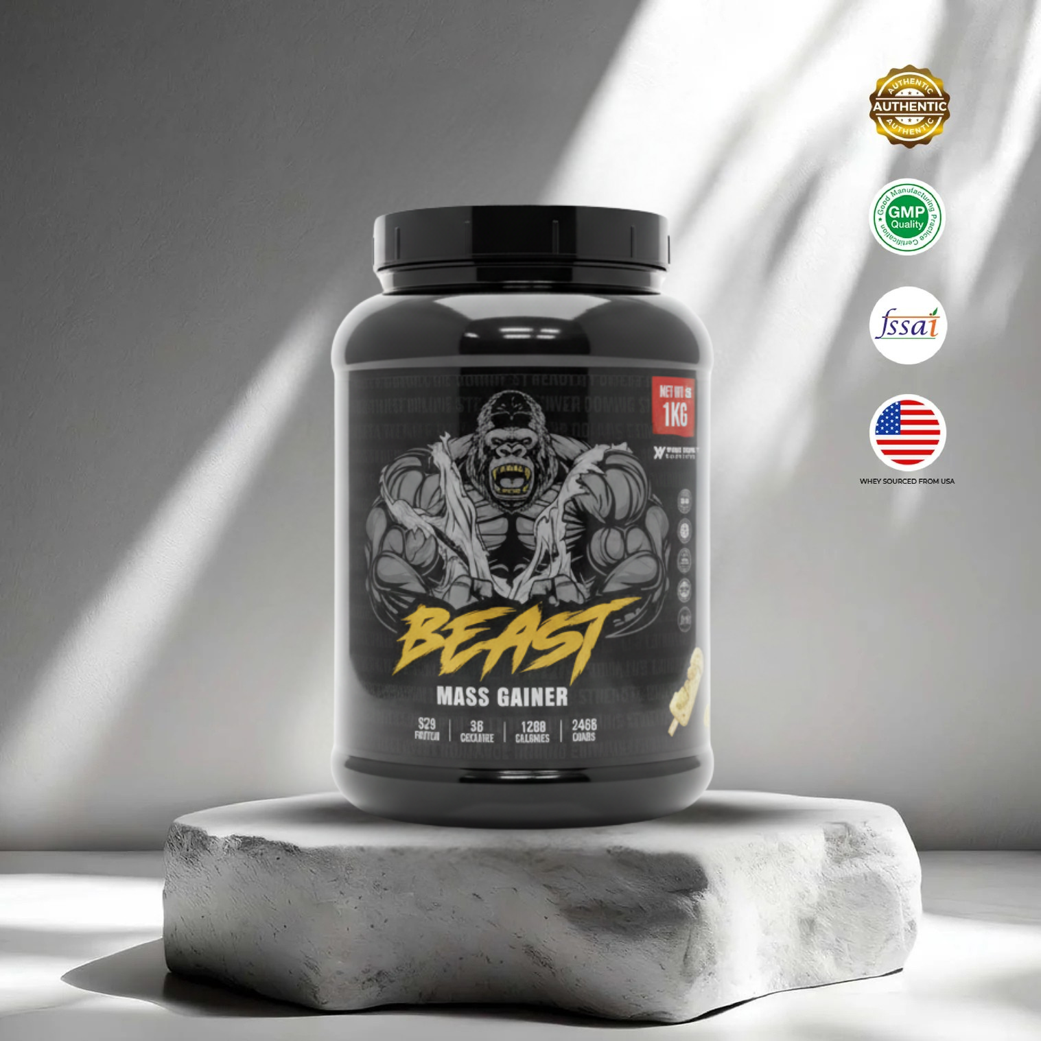 BEAST Mass Gainer – Chocolate Monster | 1kg Jar (20 Servings)