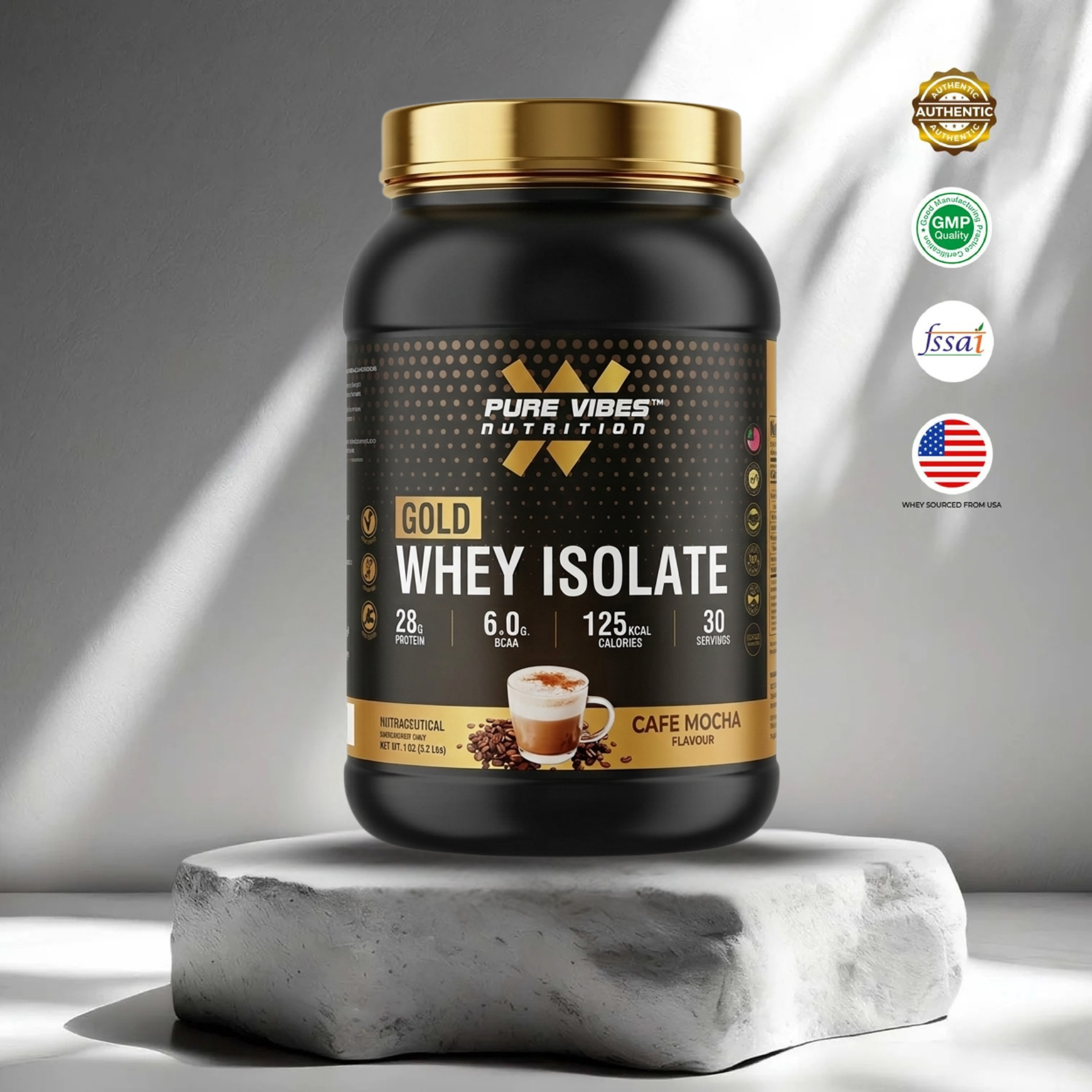GOLD WHEY ISOLATE – 28g Protein & 6g BCAA (1kg | 30 Servings)