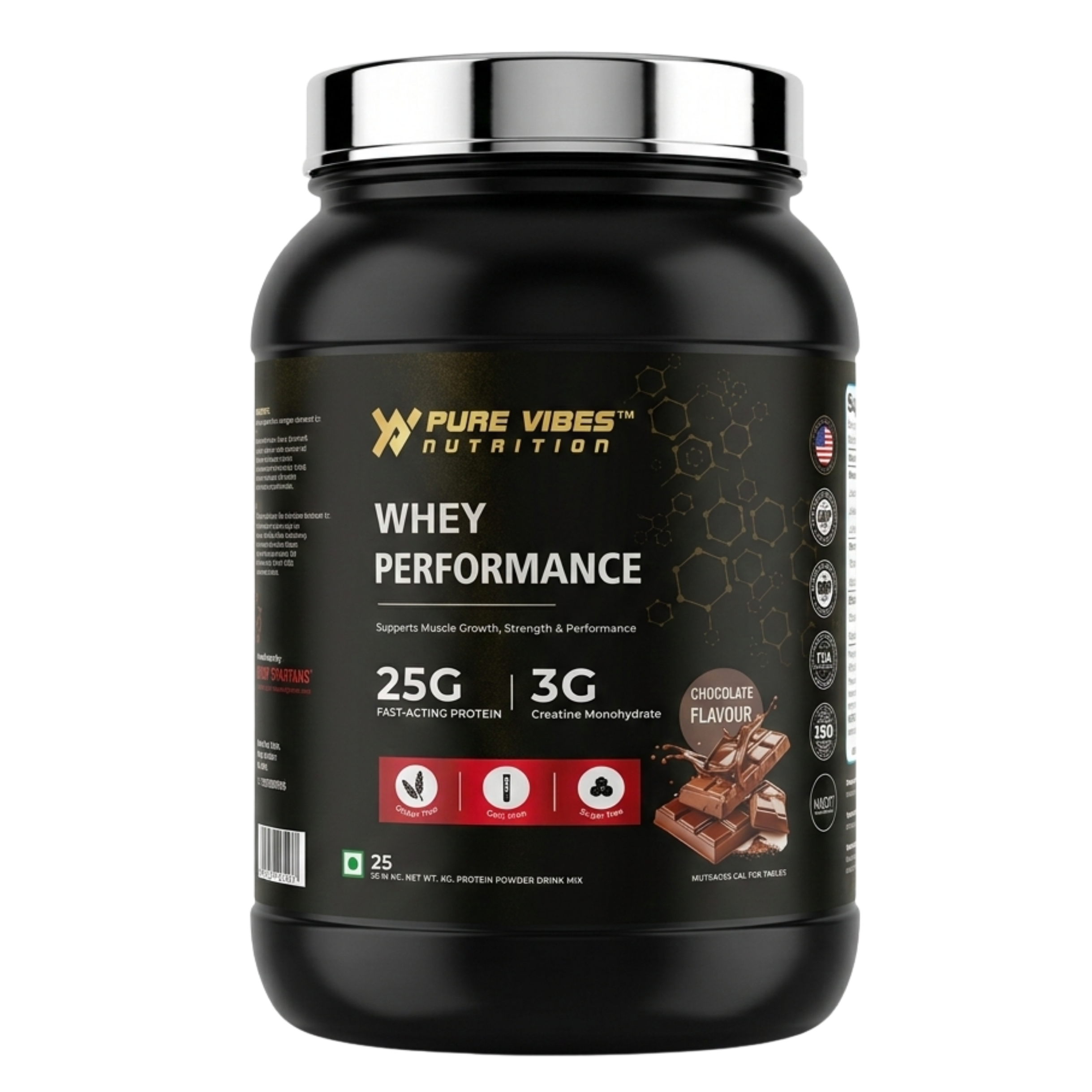 WHEY PERFORMANCE – 25g Protein & 3g Creatine (1kg | 25 Servings)