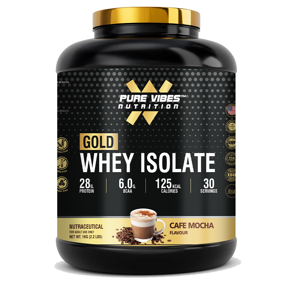 GOLD WHEY ISOLATE – 28g Protein & 6g BCAA (2kg | 60 Servings)
