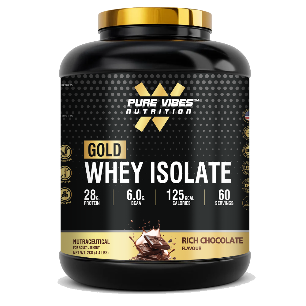 GOLD WHEY ISOLATE – 28g Protein & 6g BCAA (2kg | 60 Servings)